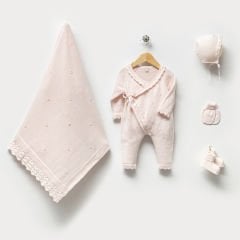 Jacquard Double Breasted 5-Piece Knitwear Hospital Set