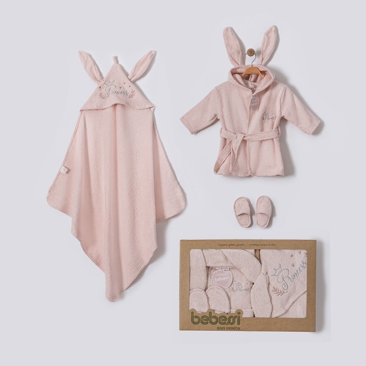 Princess Bunny Bornoz Seti Gül Kurusu