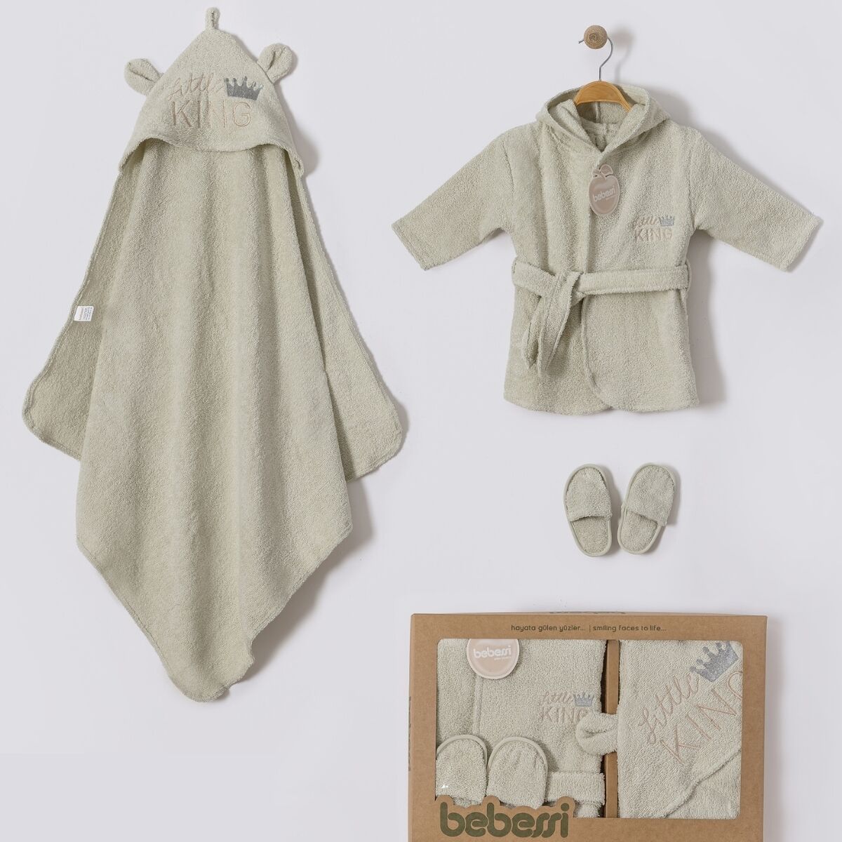 Little King Bornoz Seti Yeşil