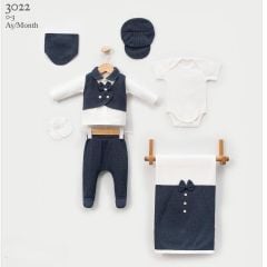 Waffle Jacket 7-Piece Hospital Set Anthracite