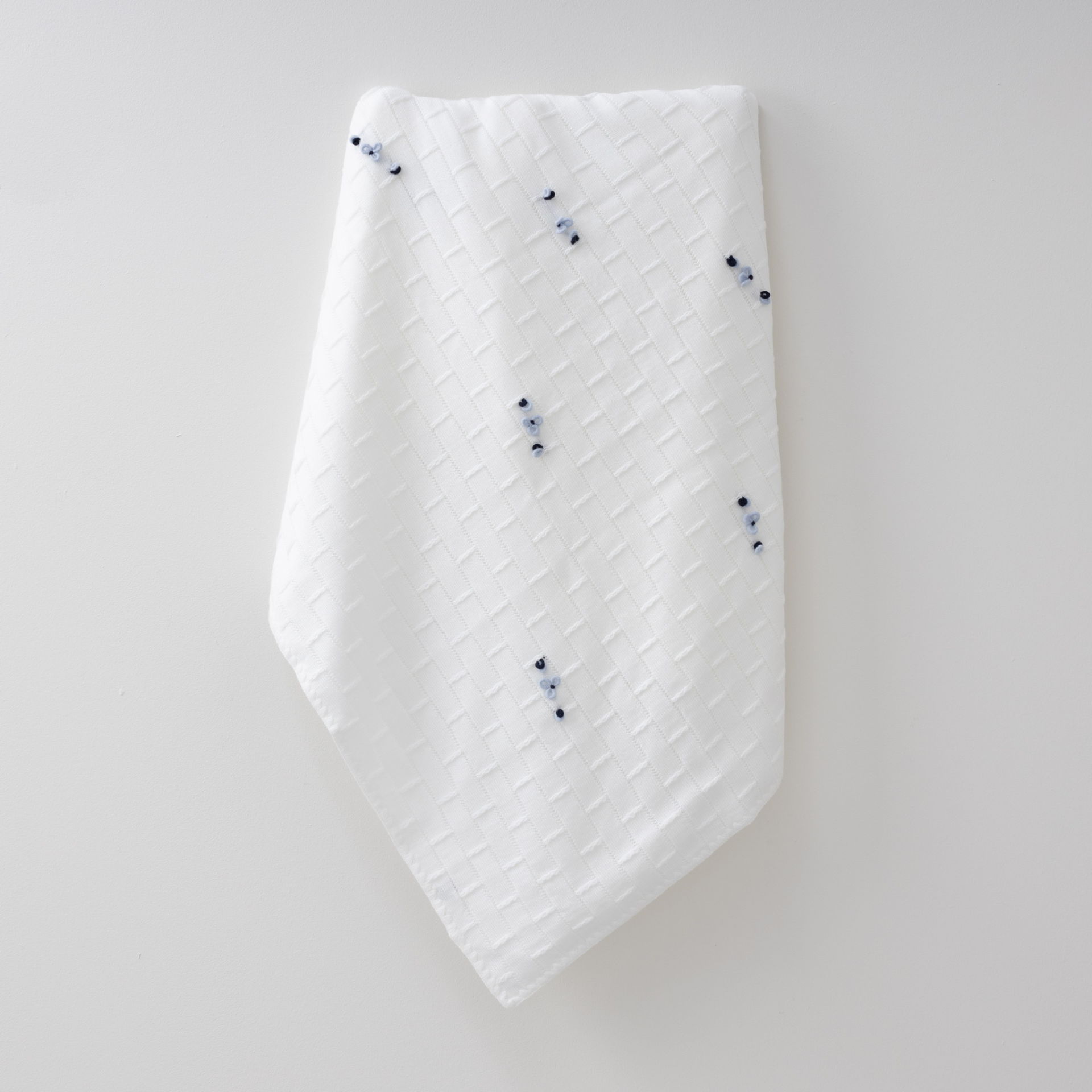 Blue Detail Lux Knitted Blanket