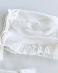 Çiçek Nakışlı Dantel Detaylı Tulum Ekru