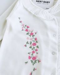 Floral Embroidered Lace Detailed Jumpsuit Ecru