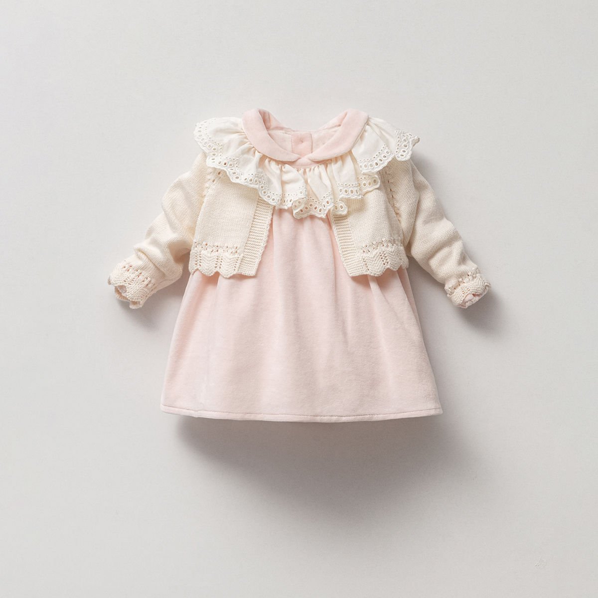 Triko Hırkalı Kadife Elbise