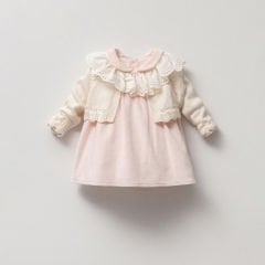 Triko Hırkalı Kadife Elbise