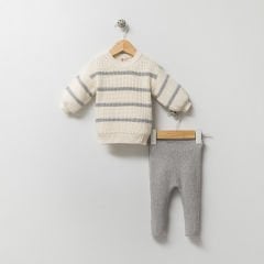Striped Organic Knitwear Set