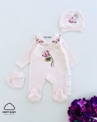 Hydrangea Floral Jumpsuit Pink