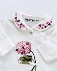 Hydrangea Floral Jumpsuit Ecru