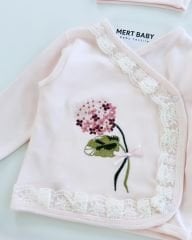 Ortanca Çiçekli 5’li Hastane Seti Pembe