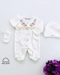Sequential Floral Jumpsuit Ecru